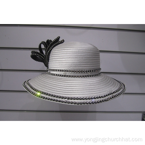 Women's Satin Ribbon Formal Church Hats